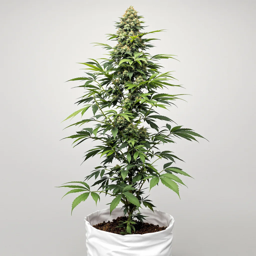 Northern Cream Cannabisblüte Nahaufnahme mit dichte waldgrüne Nugs