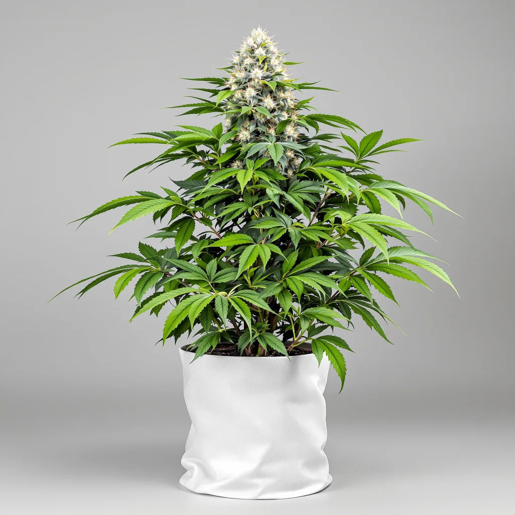 Northern Sunrise Cannabisblüte Nahaufnahme mit dichte violett getönte Kelche