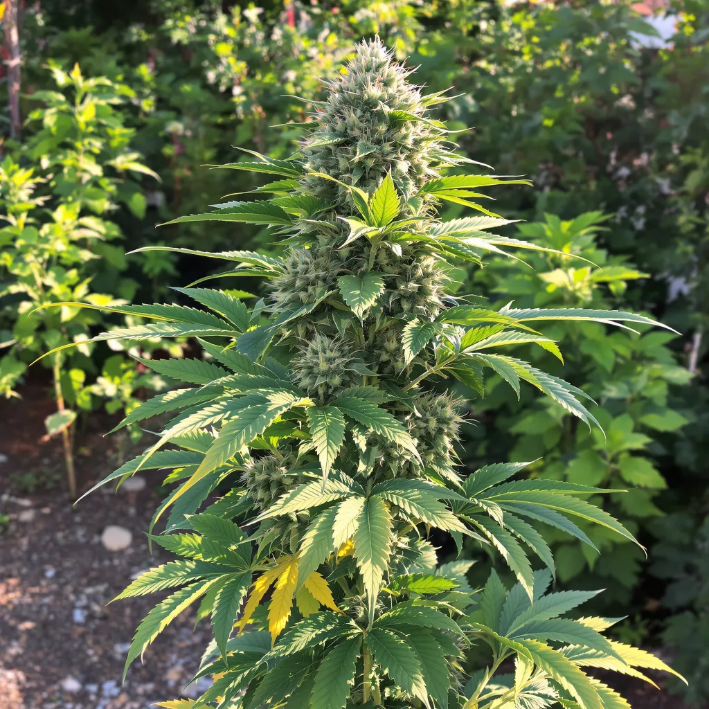 Northern Wreck 75% Indica / 25% Sativa — Blüte mit sichtbaren Trichomen