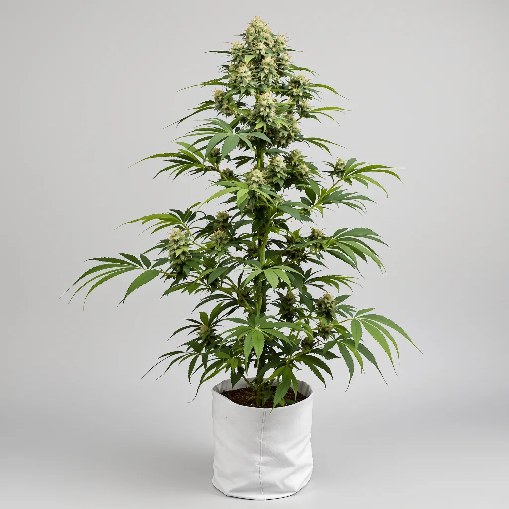 Nuclear Cookies Cannabisblüte Nahaufnahme mit ausgewogene Blütenstruktur mit eisigen Trichomen