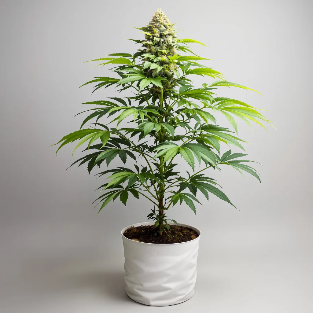 Nuken Cannabisblüte Nahaufnahme mit dichte violett getönte Kelche