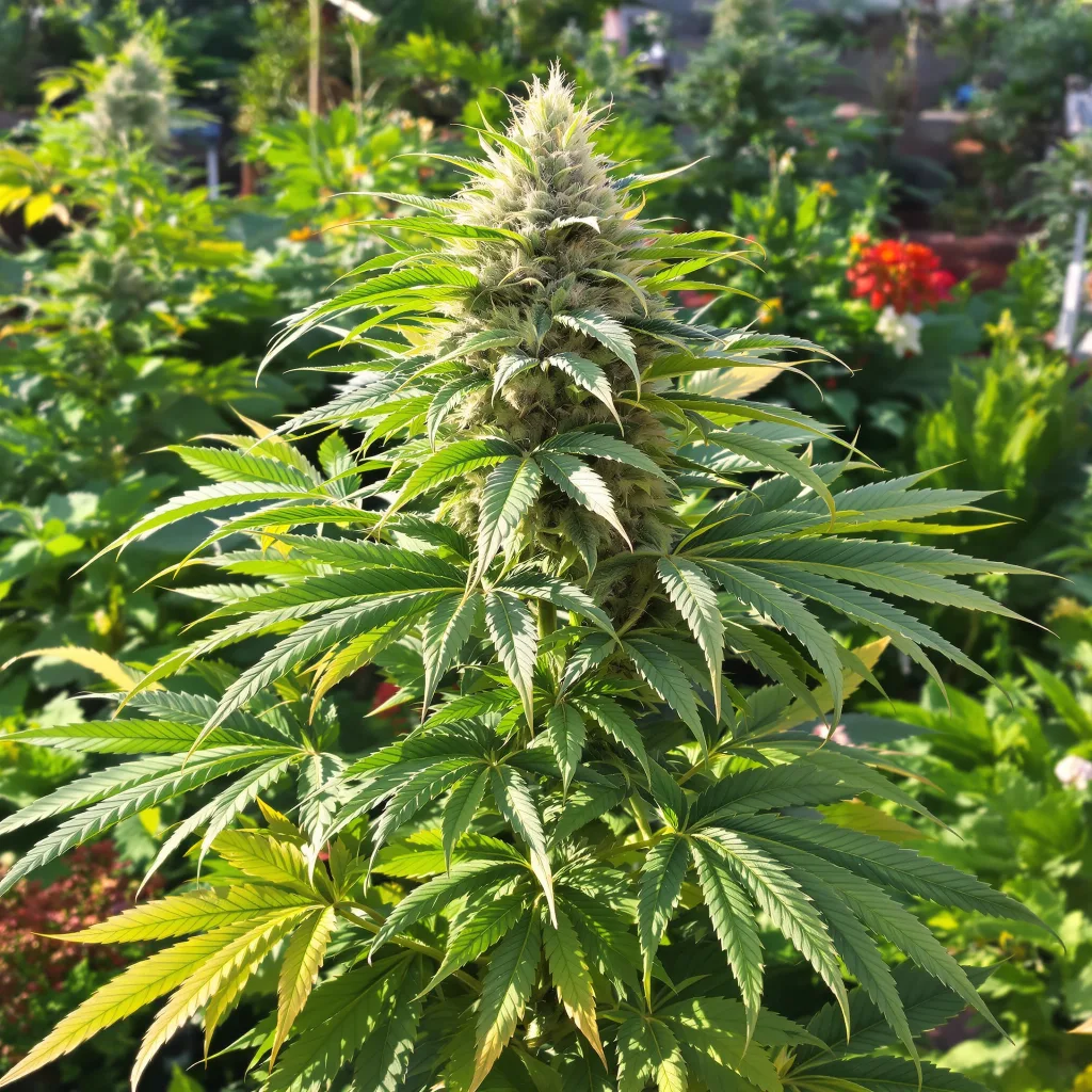 Obama Kush 74% Indica / 26% Sativa — Blüte mit sichtbaren Trichomen