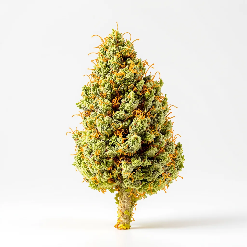 OG Chem 30% Indica / 70% Sativa — Blüte mit sichtbaren Trichomen