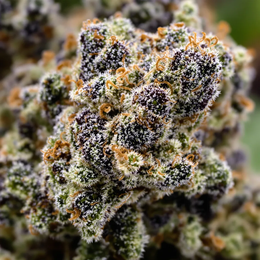 Ogre Berry Cannabispflanze in der Blütephase — 60-100 cm automatisch blühend