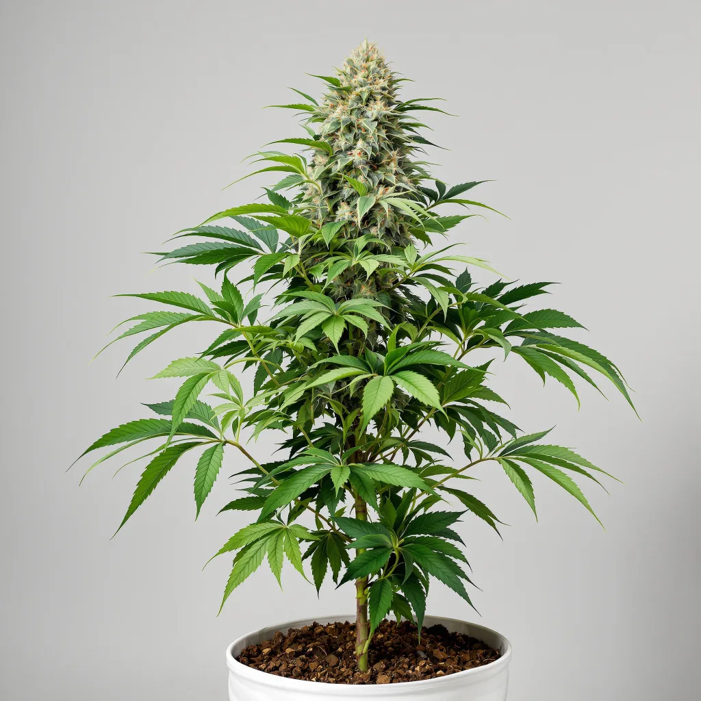 Old School OG Cannabisblüte Nahaufnahme mit dichte violett getönte Kelche