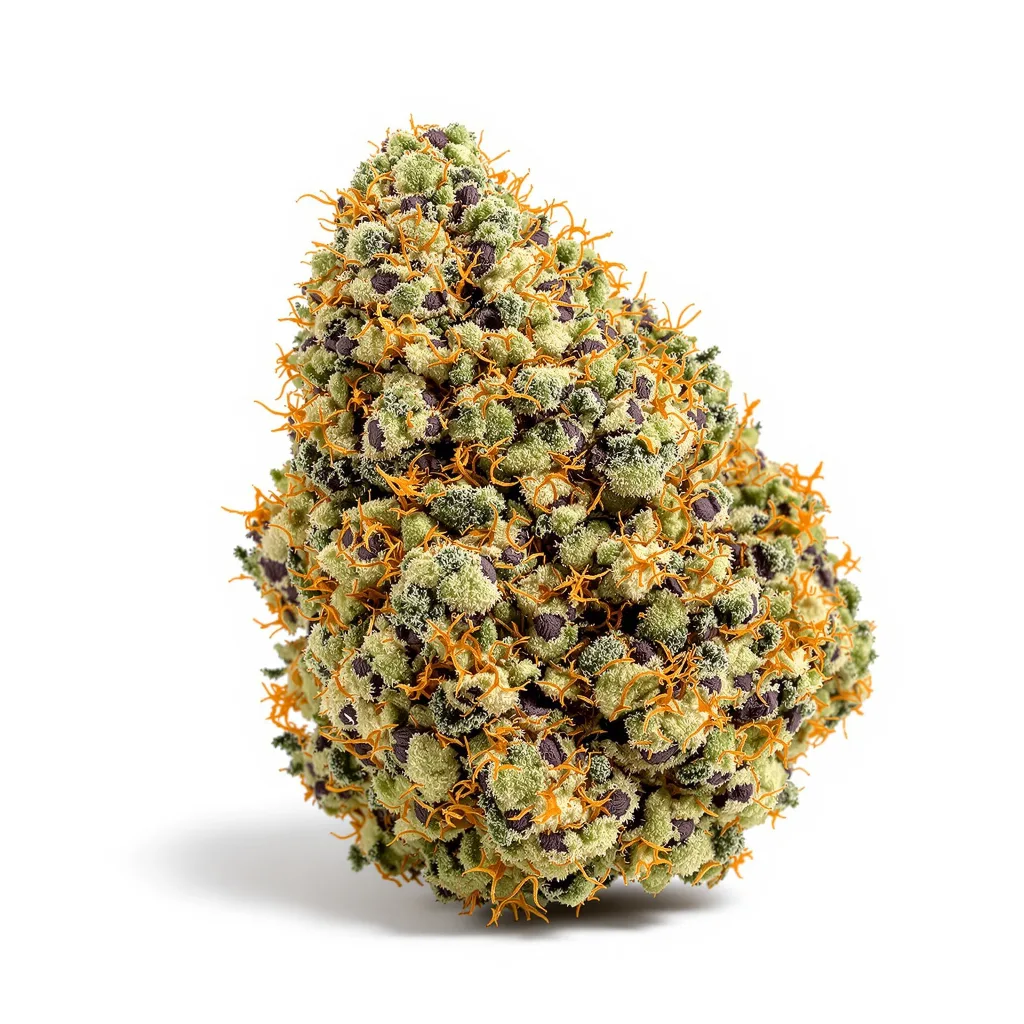 Old School OG 76% Indica / 24% Sativa — Blüte mit sichtbaren Trichomen