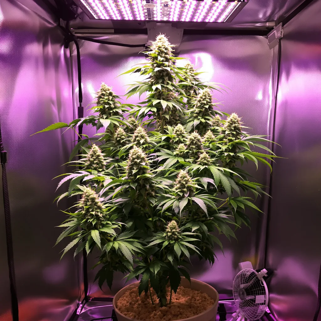 Orange Cookies 60% Indica / 40% Sativa — Blüte mit sichtbaren Trichomen