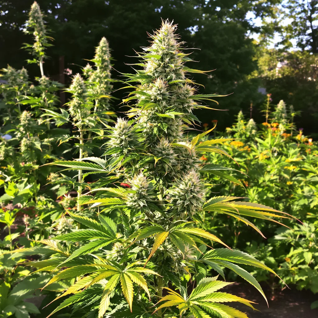 Orange Cookies 60% Indica / 40% Sativa — Blüte mit sichtbaren Trichomen