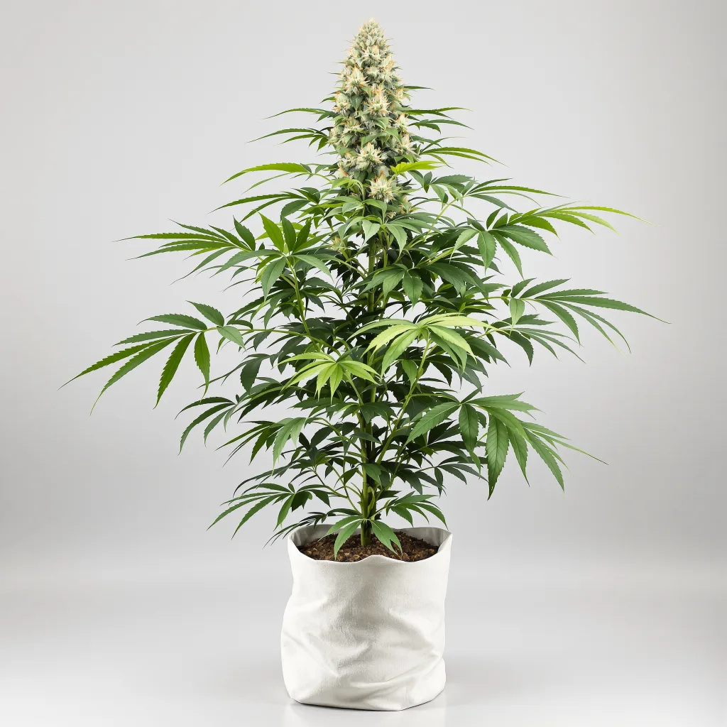 Orange Kush Cake Cannabisblüte Nahaufnahme mit dichte violett getönte Kelche