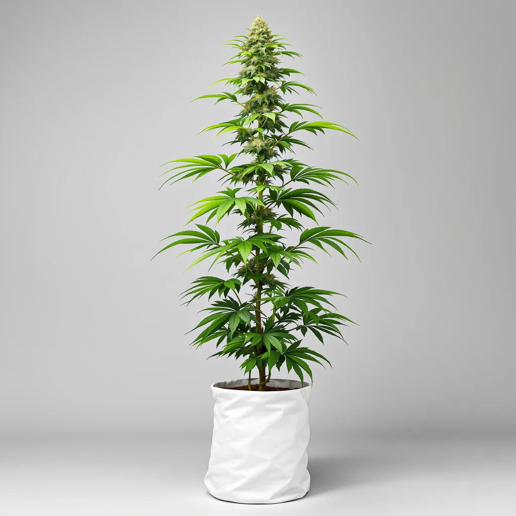 Orange Skunk Cannabisblüte Nahaufnahme mit luftige limonengrüne Struktur