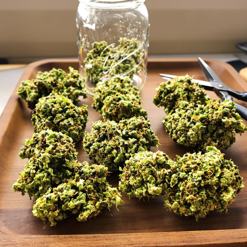 Orange Skunk 16% Indica / 84% Sativa — Blüte mit sichtbaren Trichomen