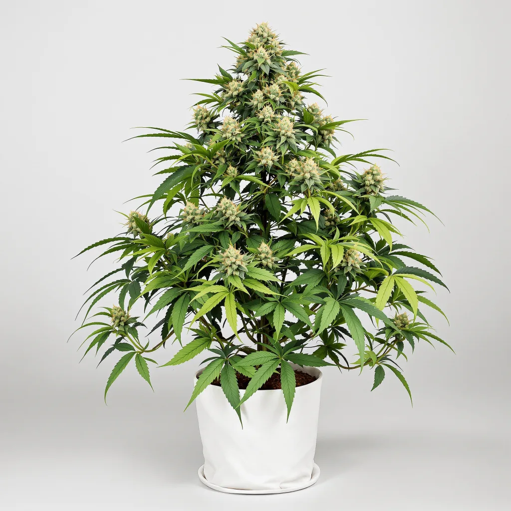 Oregon Peach Cannabisblüte Nahaufnahme mit dichte violett getönte Kelche