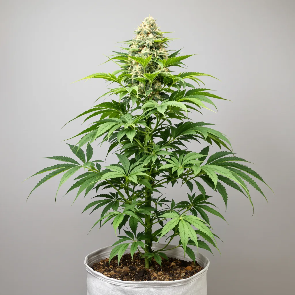 P-51 Cannabisblüte Nahaufnahme mit dichte violett getönte Kelche