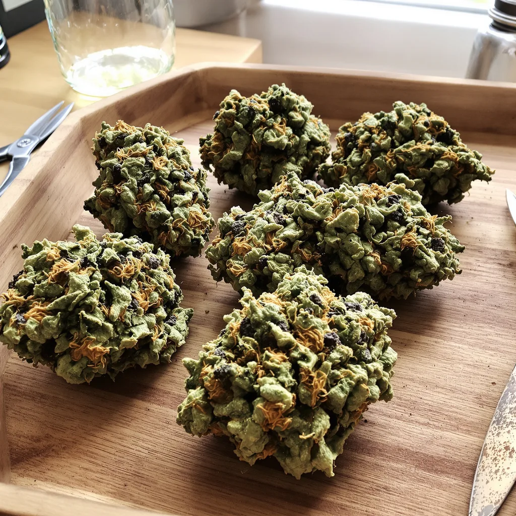 Pakistani Chitral Kush 86% Indica / 14% Sativa — Blüte mit sichtbaren Trichomen