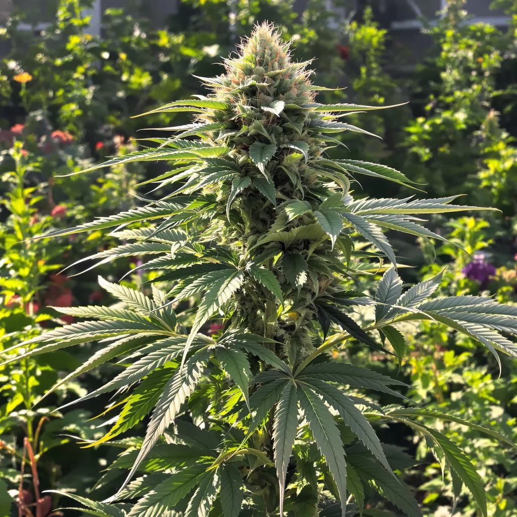 Pakistani Chitral Kush 86% Indica / 14% Sativa — Blüte mit sichtbaren Trichomen