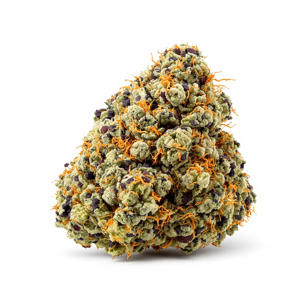 Pakistani Chitral Kush 86% Indica / 14% Sativa — Blüte mit sichtbaren Trichomen