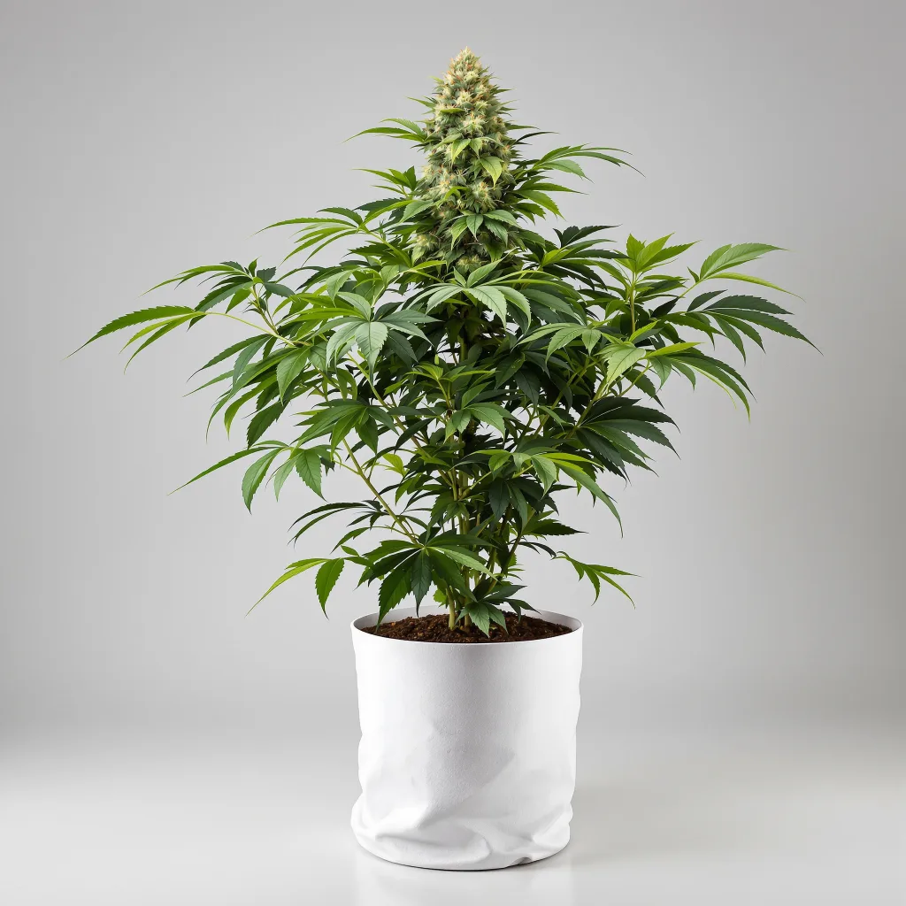 Pamelina Cannabisblüte Nahaufnahme mit dichte violett getönte Kelche