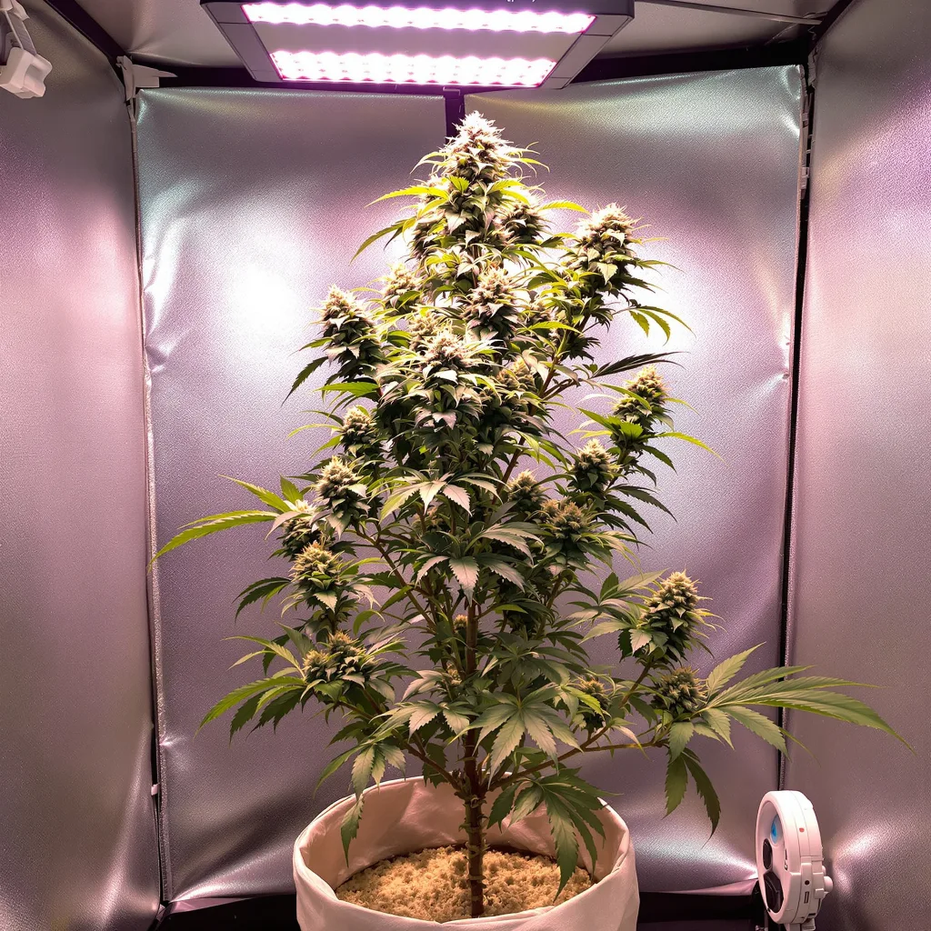 Pandora’s Box 60% Indica / 40% Sativa — Blüte mit sichtbaren Trichomen