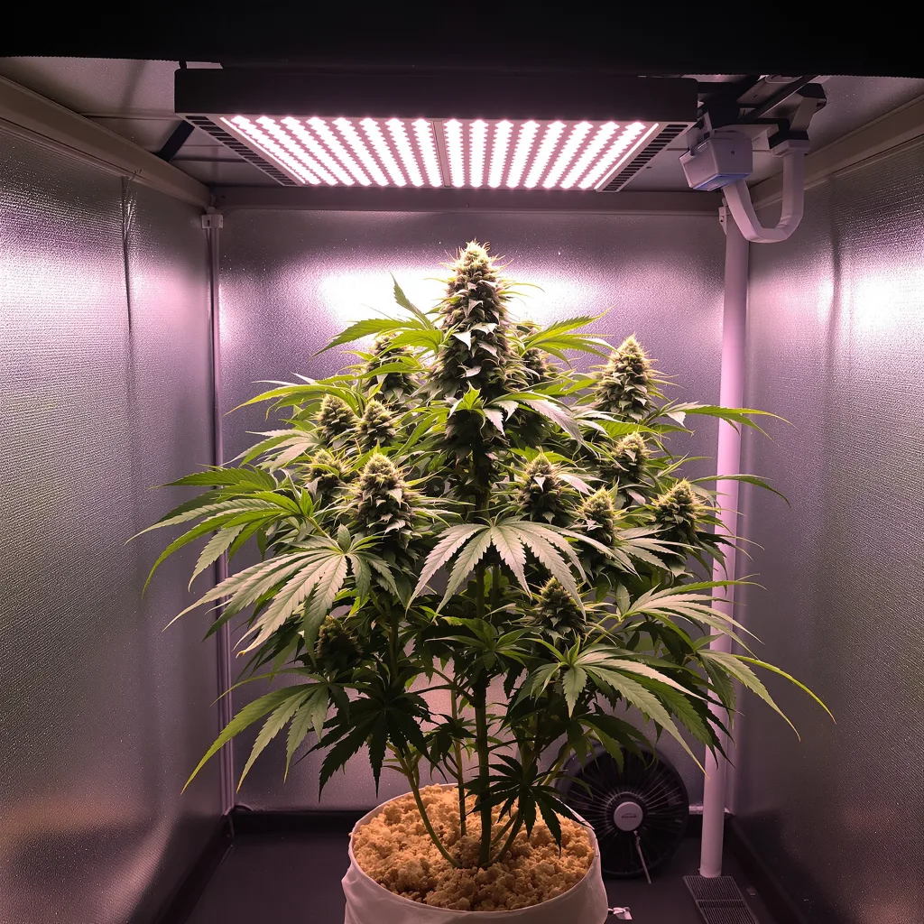 Papaya Cookies 76% Indica / 24% Sativa — Blüte mit sichtbaren Trichomen