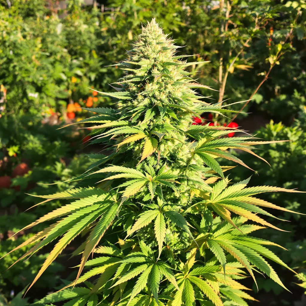 Pennywise 80% Indica / 20% Sativa — Blüte mit sichtbaren Trichomen