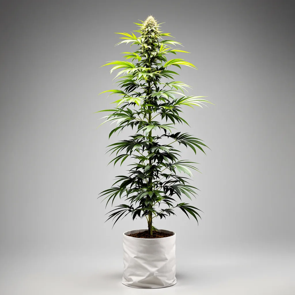 Permafrost Cannabisblüte Nahaufnahme mit luftige limonengrüne Struktur