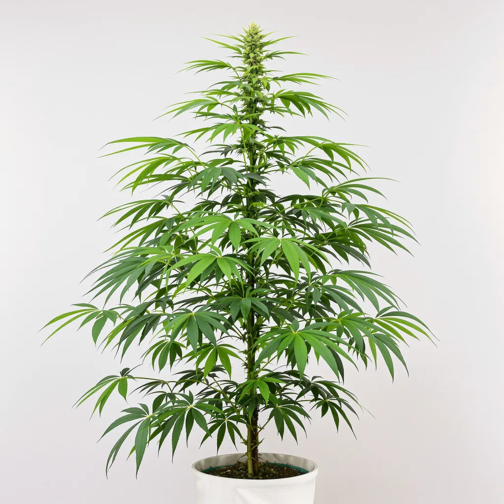 Pineapple Haze Cannabisblüte Nahaufnahme mit luftige limonengrüne Struktur