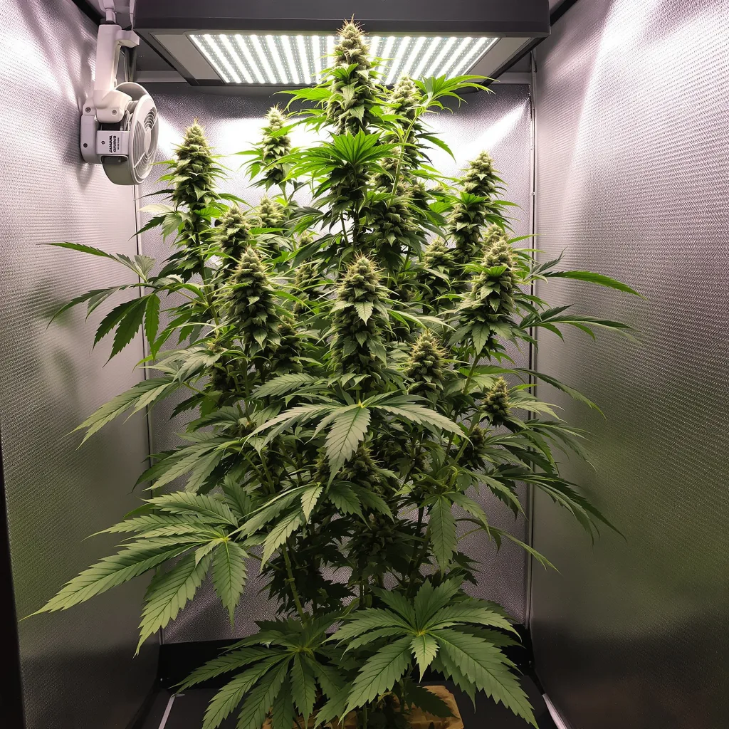 Pineapple Haze 30% Indica / 70% Sativa — Blüte mit sichtbaren Trichomen