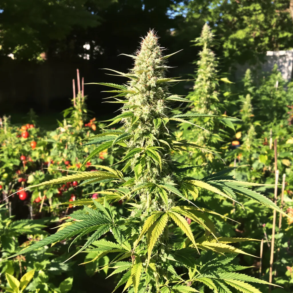 Pineapple Purple Skunk 60% Indica / 40% Sativa — Blüte mit sichtbaren Trichomen