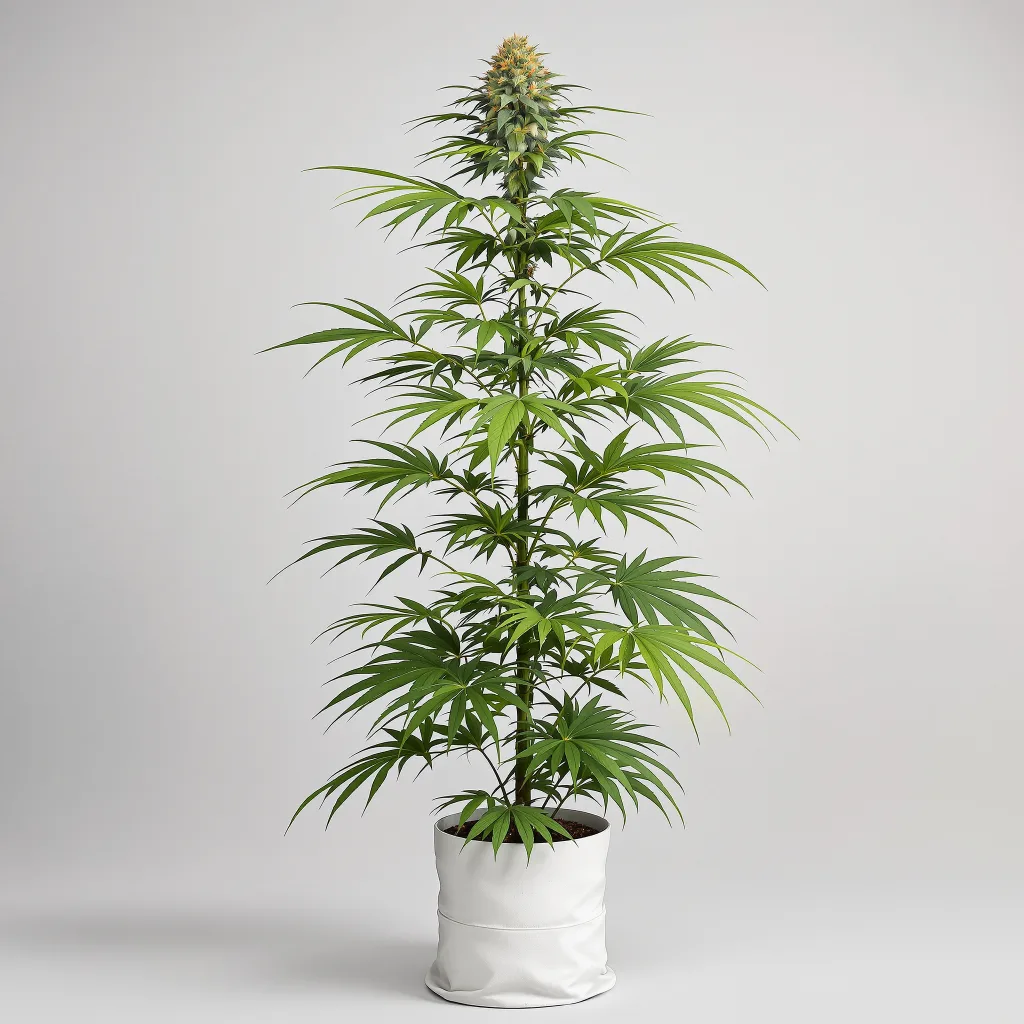 Pineapple Thai Cannabisblüte Nahaufnahme mit luftige limonengrüne Struktur