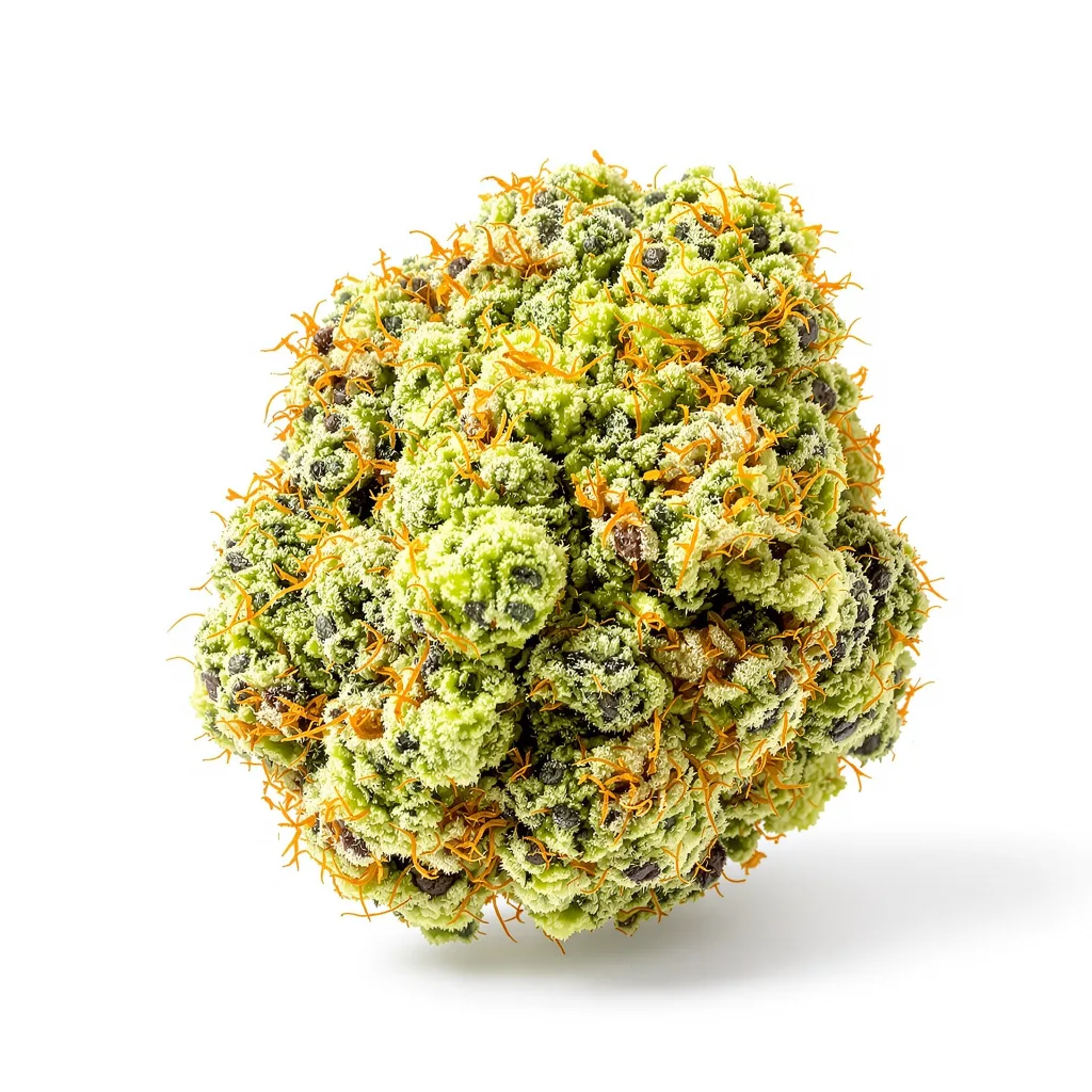 Pineapple Thai 50% Indica / 100% Sativa — Blüte mit sichtbaren Trichomen