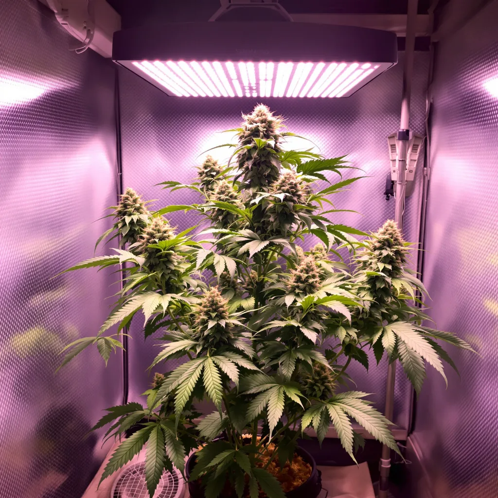 Pink Champagne 71% Indica / 29% Sativa — Blüte mit sichtbaren Trichomen