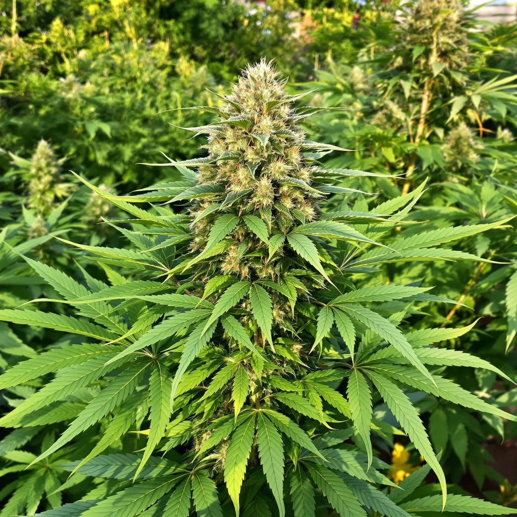 Pink Champagne 71% Indica / 29% Sativa — Blüte mit sichtbaren Trichomen