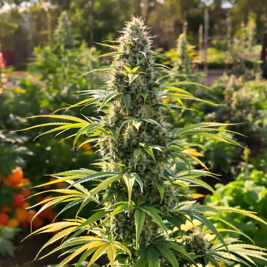 Platinum GSC 60% Indica / 40% Sativa — Blüte mit sichtbaren Trichomen