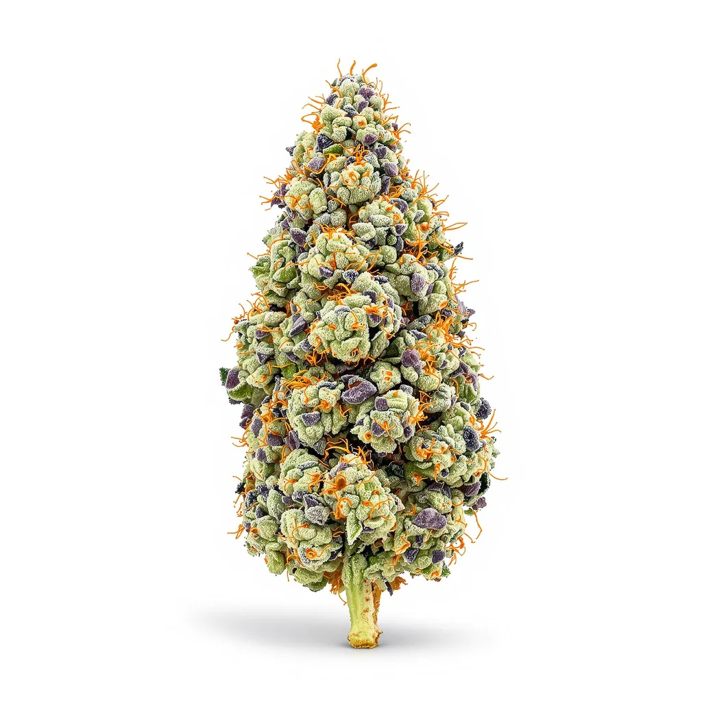 Platinum GSC 60% Indica / 40% Sativa — Blüte mit sichtbaren Trichomen