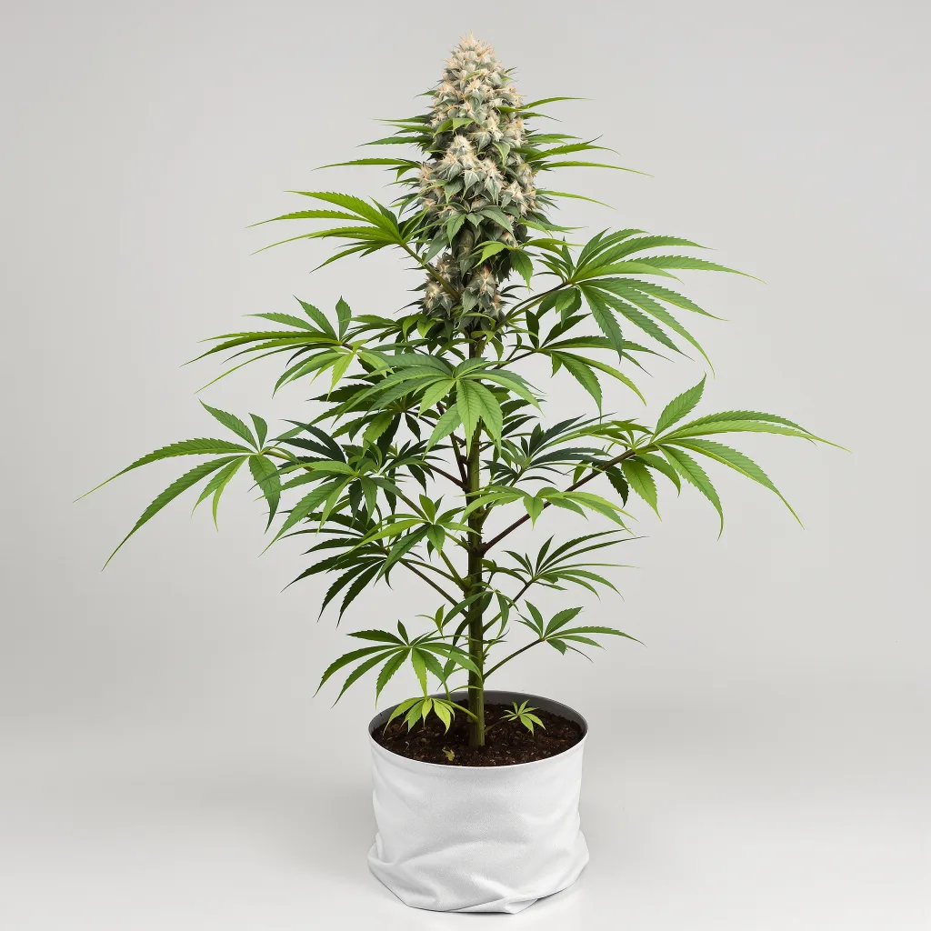 Pluto Kush Cannabisblüte Nahaufnahme mit dichte violett getönte Kelche