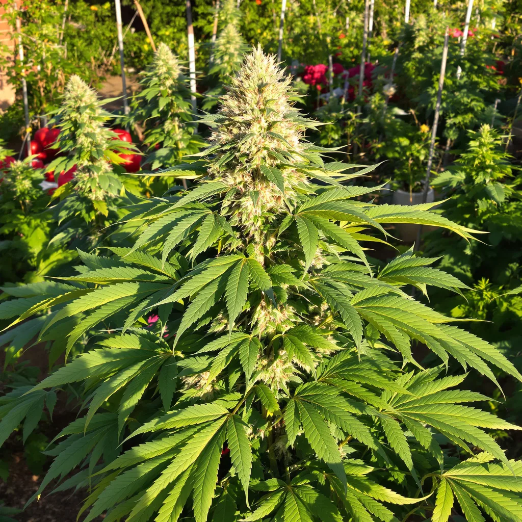 Pluto Kush 88% Indica / 12% Sativa — Blüte mit sichtbaren Trichomen