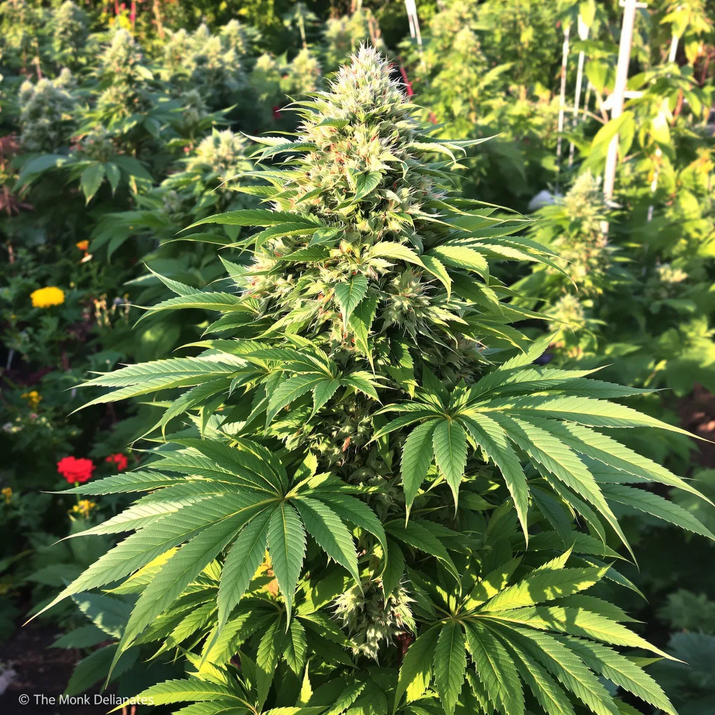 Pokie 67% Indica / 33% Sativa — Blüte mit sichtbaren Trichomen