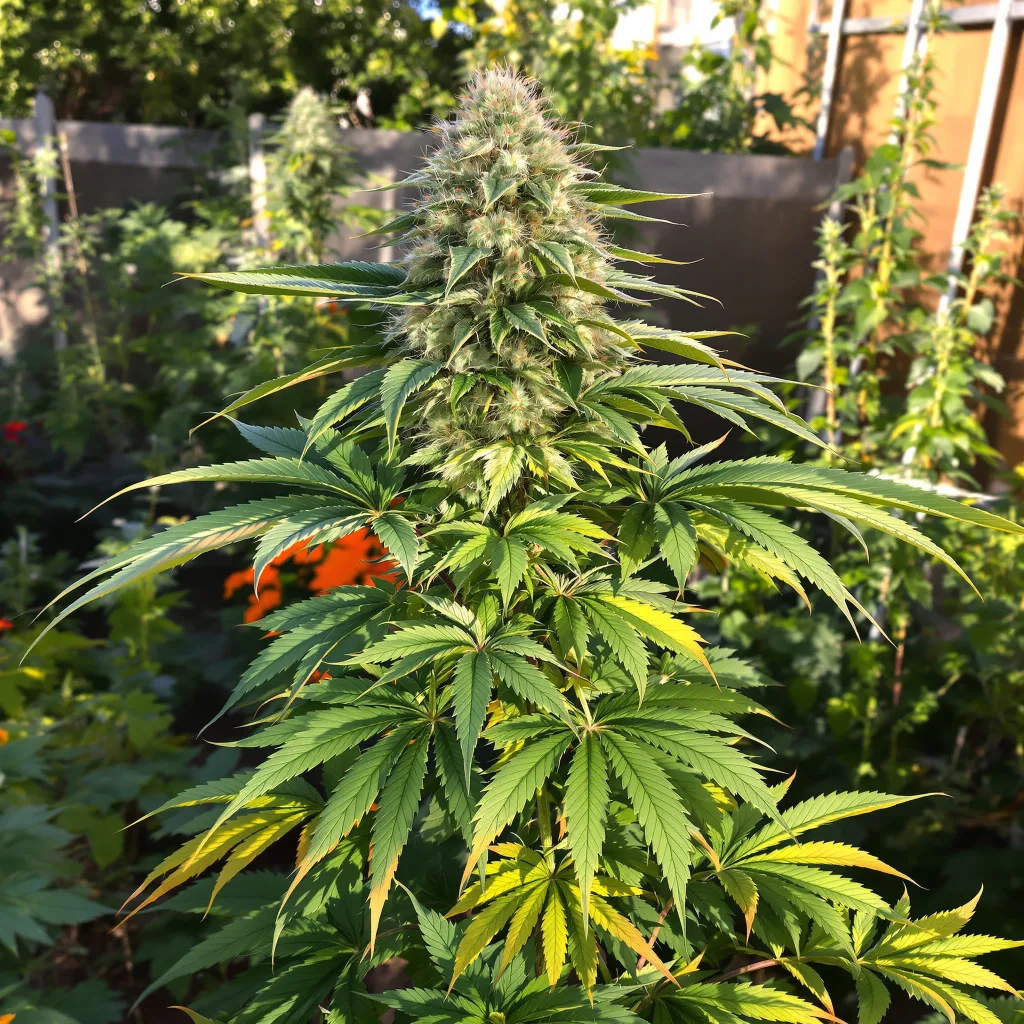 Popcorn Kush 67% Indica / 33% Sativa — Blüte mit sichtbaren Trichomen