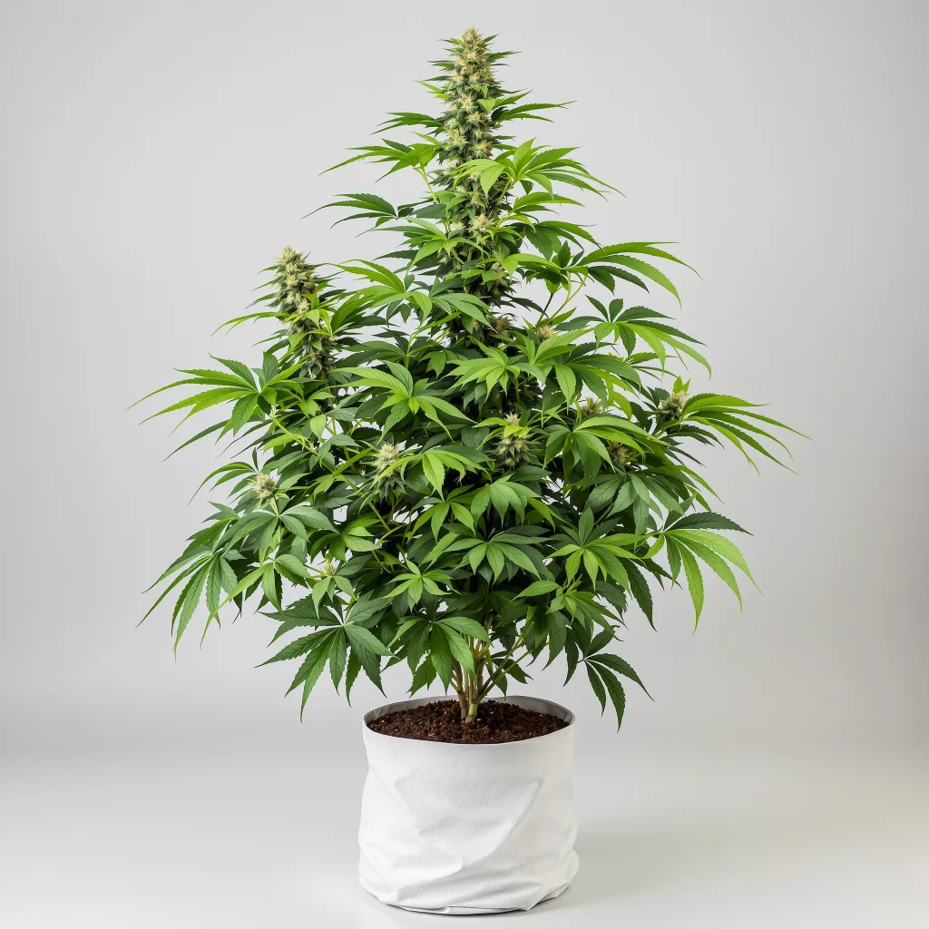 Presidential OG Cannabisblüte Nahaufnahme mit dichte violett getönte Kelche