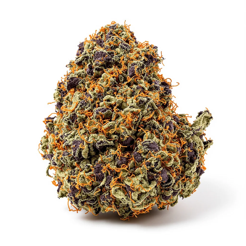 Primus 79% Indica / 21% Sativa — Blüte mit sichtbaren Trichomen