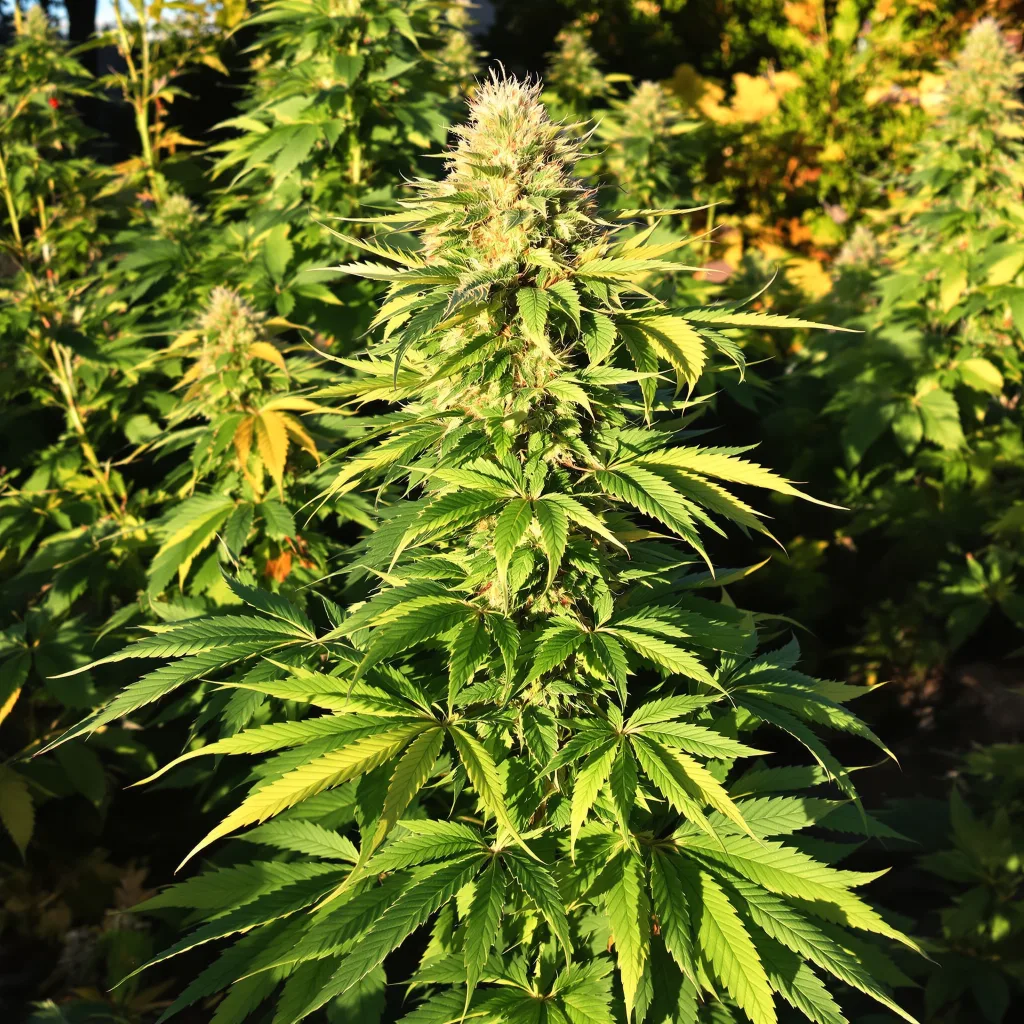 Puna Budder 70% Indica / 30% Sativa — Blüte mit sichtbaren Trichomen