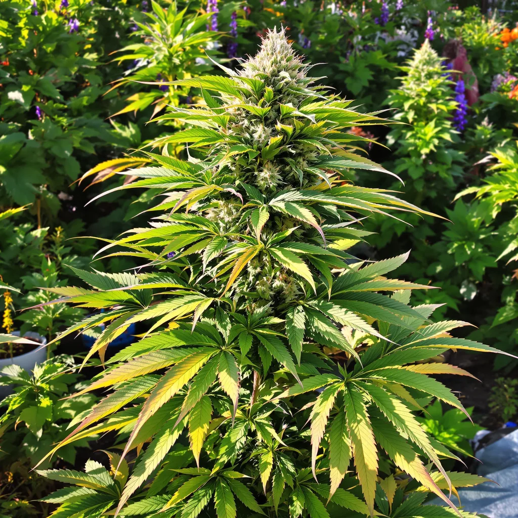 Pure Afghan 89% Indica / 11% Sativa — Blüte mit sichtbaren Trichomen
