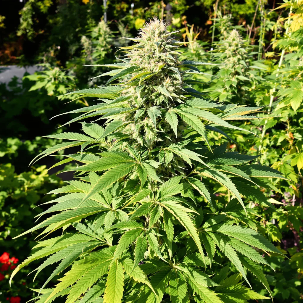 Pure Kush 70% Indica / 30% Sativa — Blüte mit sichtbaren Trichomen