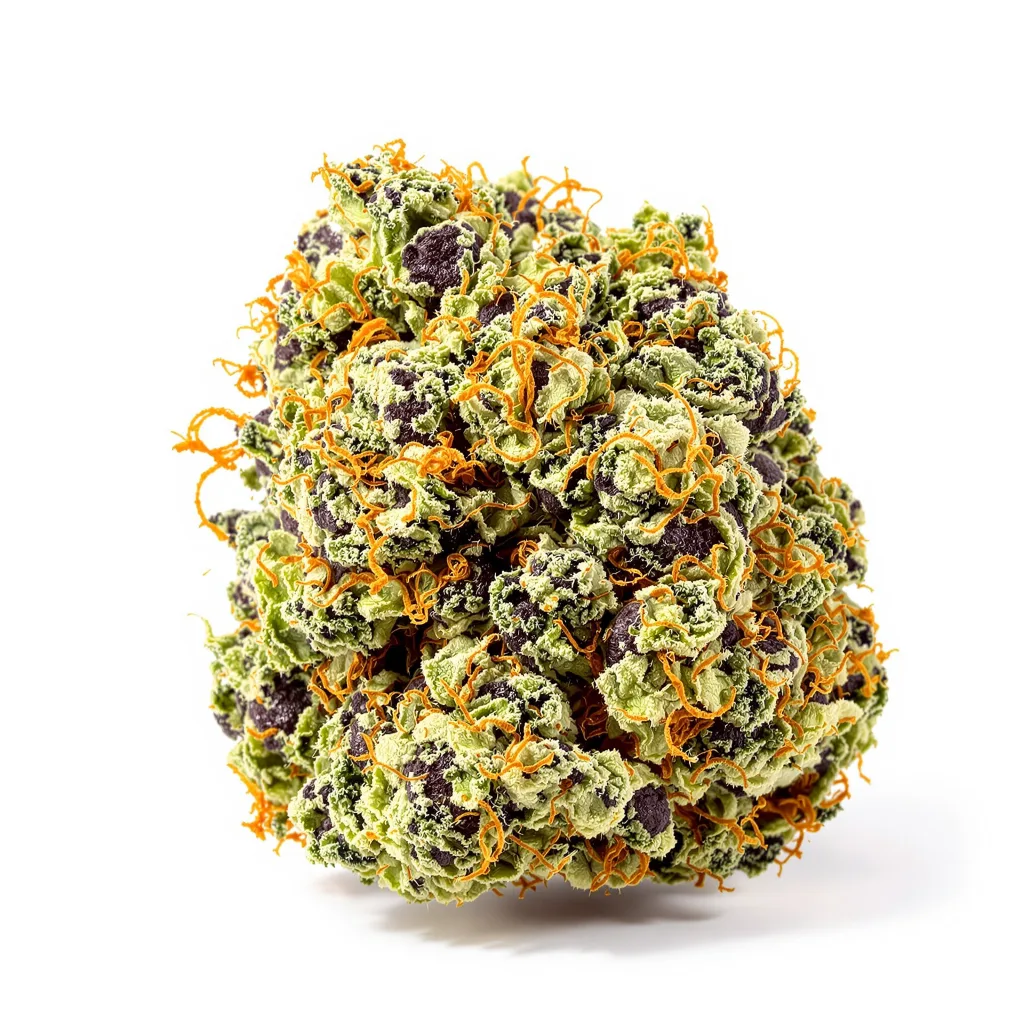 Pure Kush 70% Indica / 30% Sativa — Blüte mit sichtbaren Trichomen