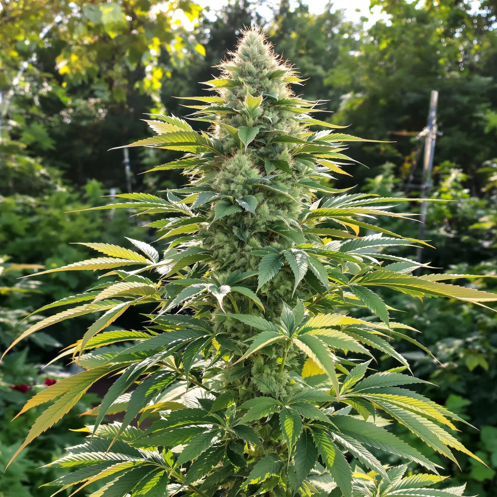 Pure Love 42% Indica / 58% Sativa — Blüte mit sichtbaren Trichomen