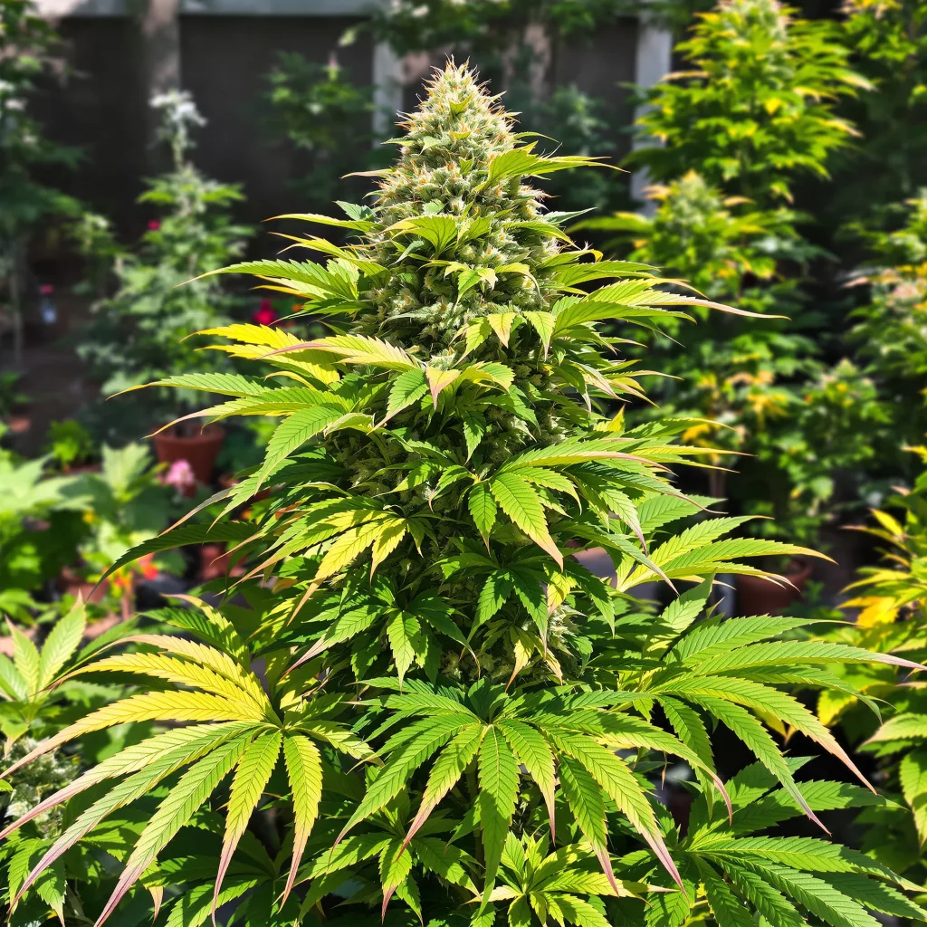 Pure OG 86% Indica / 14% Sativa — Blüte mit sichtbaren Trichomen