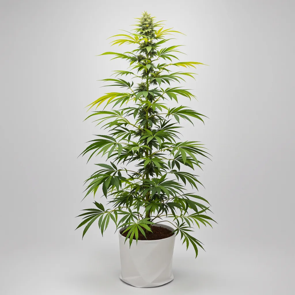Pure Power Plant Cannabisblüte Nahaufnahme mit luftige limonengrüne Struktur