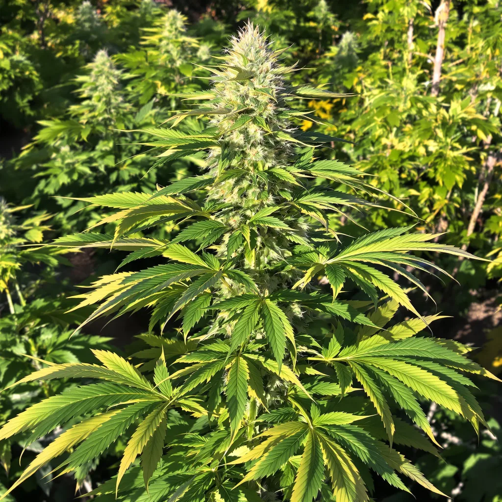 Purple Berry 76% Indica / 24% Sativa — Blüte mit sichtbaren Trichomen