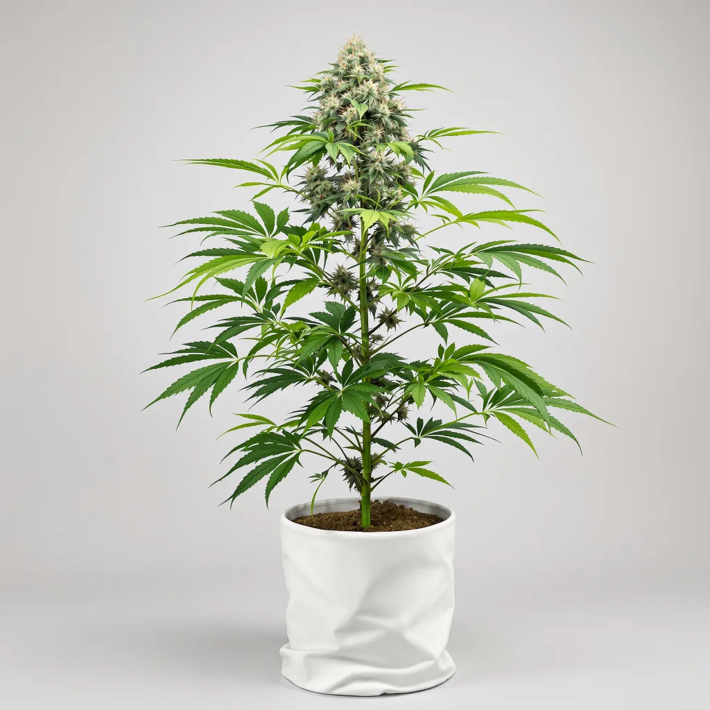 Purple Chemdawg Cannabisblüte Nahaufnahme mit dichte violett getönte Kelche