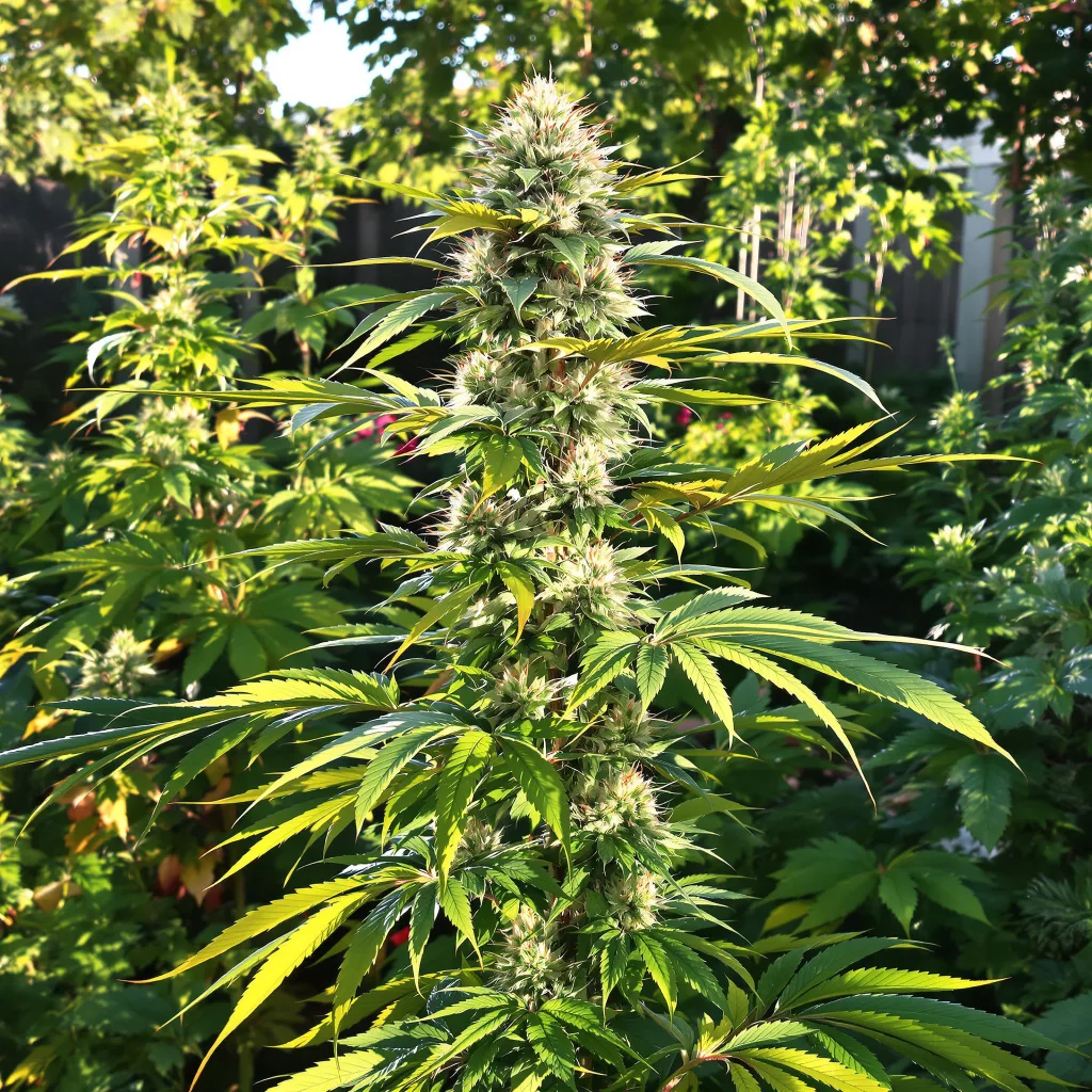 Purple Elephant 60% Indica / 40% Sativa — Blüte mit sichtbaren Trichomen
